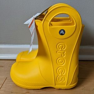 Crocs yellow rain boots C13 - almost new